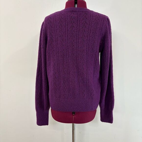 Joie Purple Knit Sweater L - Picture 6 of 11